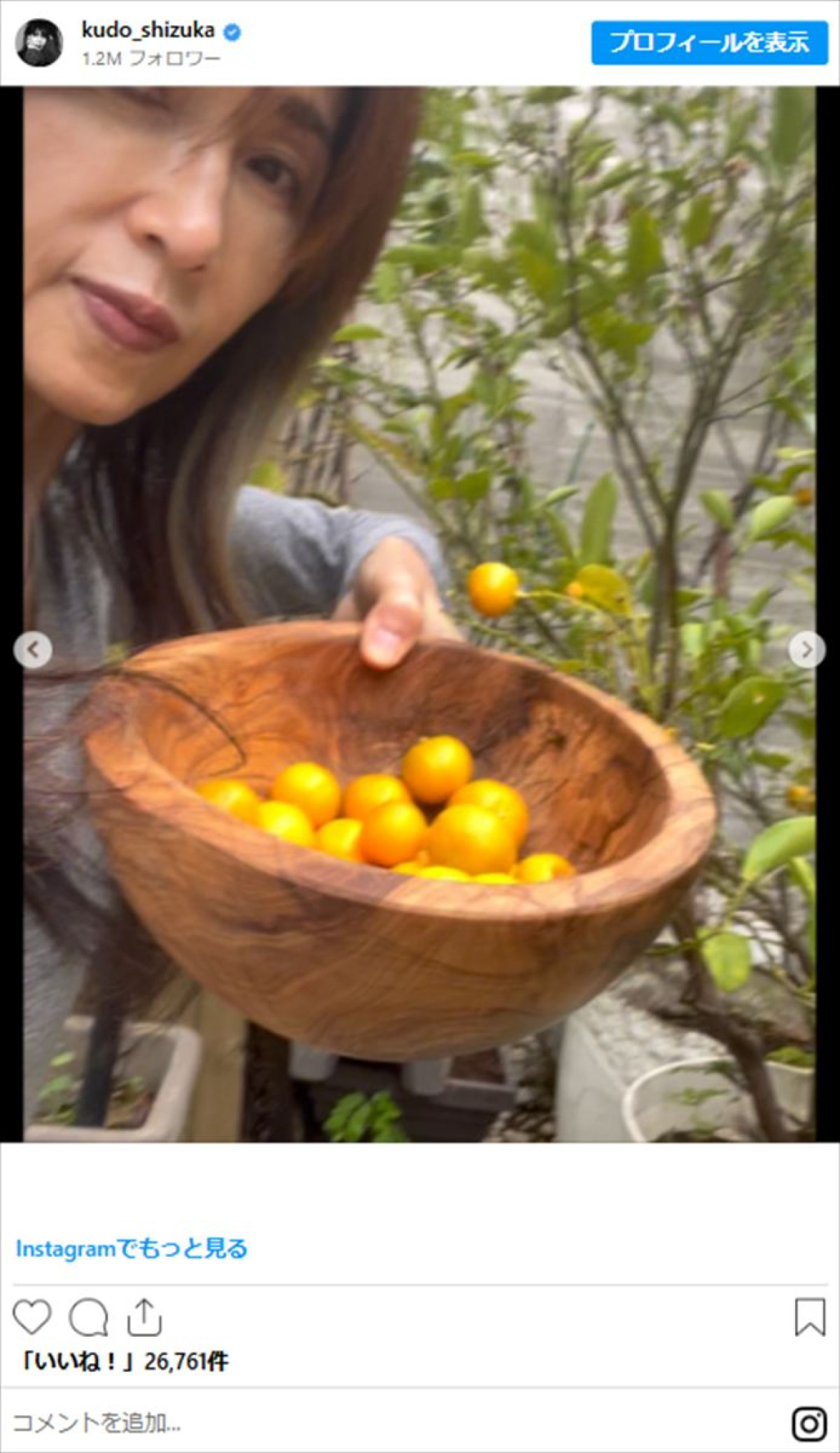 工藤静香、“すんごい豪邸”と話題の自宅庭で“育てているフルーツ”を紹介「憧れる」「素敵すぎます」