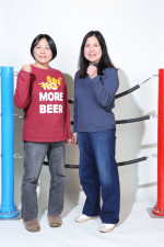 JBエンジェルス・（左から）立野記代、山崎五紀