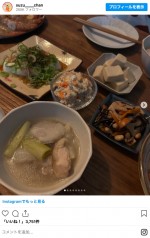 山之内すず、料理上手すぎる食卓披露　※「山之内すず」インスタグラム