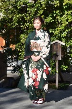 大原優乃、エイベックス・マネジメント・エージェンシー 新春 晴れ着お披露目会に登場