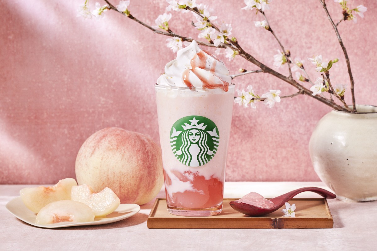スタバ新作フラペは「白桃と桜わらびもち」　日本の和を感じる奥深い味わいの一杯