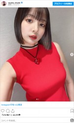 岡田紗佳、ニット姿　※「岡田紗佳」インスタグラム