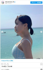 短パン＆タンクトップ姿がかわいい田中美久　※「田中美久」インスタグラム