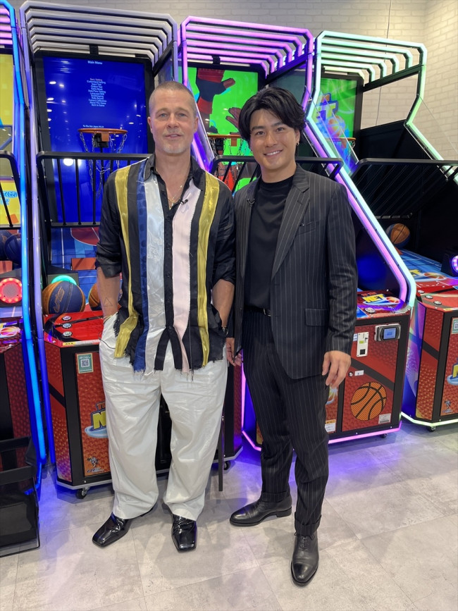 （左から）ブラッド・ピット＆森本慎太郎