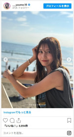 林ゆめ、素敵すぎるビーチショットを公開　※「林ゆめ」インスタグラム