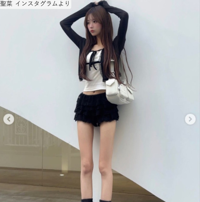 聖菜、近影 ※「聖菜」インスタグラム