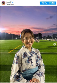 浴衣姿がかわいい白波瀬海来　※「白波瀬海来」インスタグラム