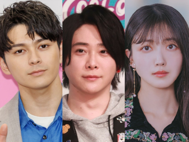 (左から)『あんぱん』に出演している眞栄田郷敦、大森元貴、久保史緒里