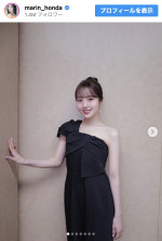 本田真凜、艶やかな黒ドレス姿　※「本田真凜」インスタグラム