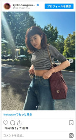長谷川京子、カッコいい腹筋に絶賛集まる　※「長谷川京子」インスタグラム