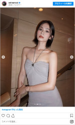 安斉星来、美しすぎるドレス姿　※「安斉星来」インスタグラム