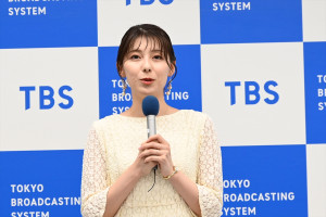 上村彩子・TBSアナウンサー、TBSテレビ2025年10月期番組改編説明会に登場