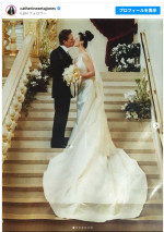 夫マイケル・ダグラスとの結婚25周年に投稿した思い出写真　※「キャサリン・ゼタ＝ジョーンズ」インスタグラム