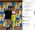 よしもと新喜劇美女、引き締まった褐色の肉体美　※「金原早苗」インスタグラム