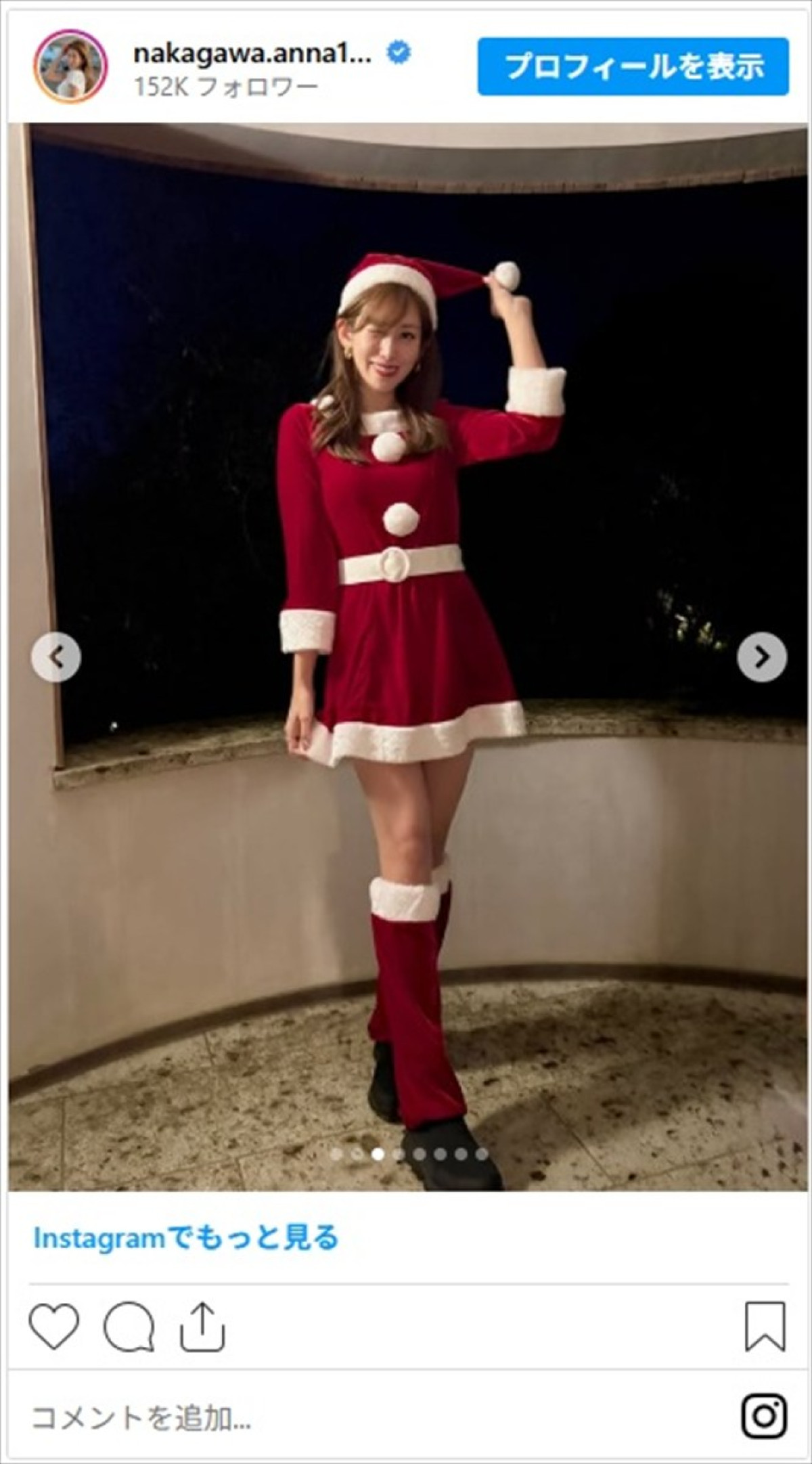 アイドル、グラドル、女子アナまで！　美女たちの“ミニ丈”サンタコスプレに視線はくぎ付け「言葉失うレベル」「脚が長くて細くてきれい」