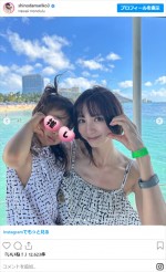 篠田麻里子、娘とハワイを満喫　※「篠田麻里子」インスタグラム