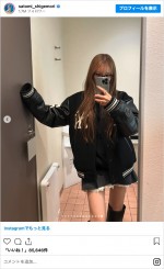 ミニスカート姿に反響が上がった重盛さと美　※「重盛さと美」インスタグラム