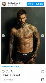 デヴィッド・ベッカムがBOSSの下着広告のために我慢したものとは？※「David Beckham」インスタグラム