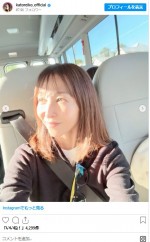 すっぴんで柔らかな笑顔を見せるかとうれいこ　※「かとうれいこ」インスタグラム