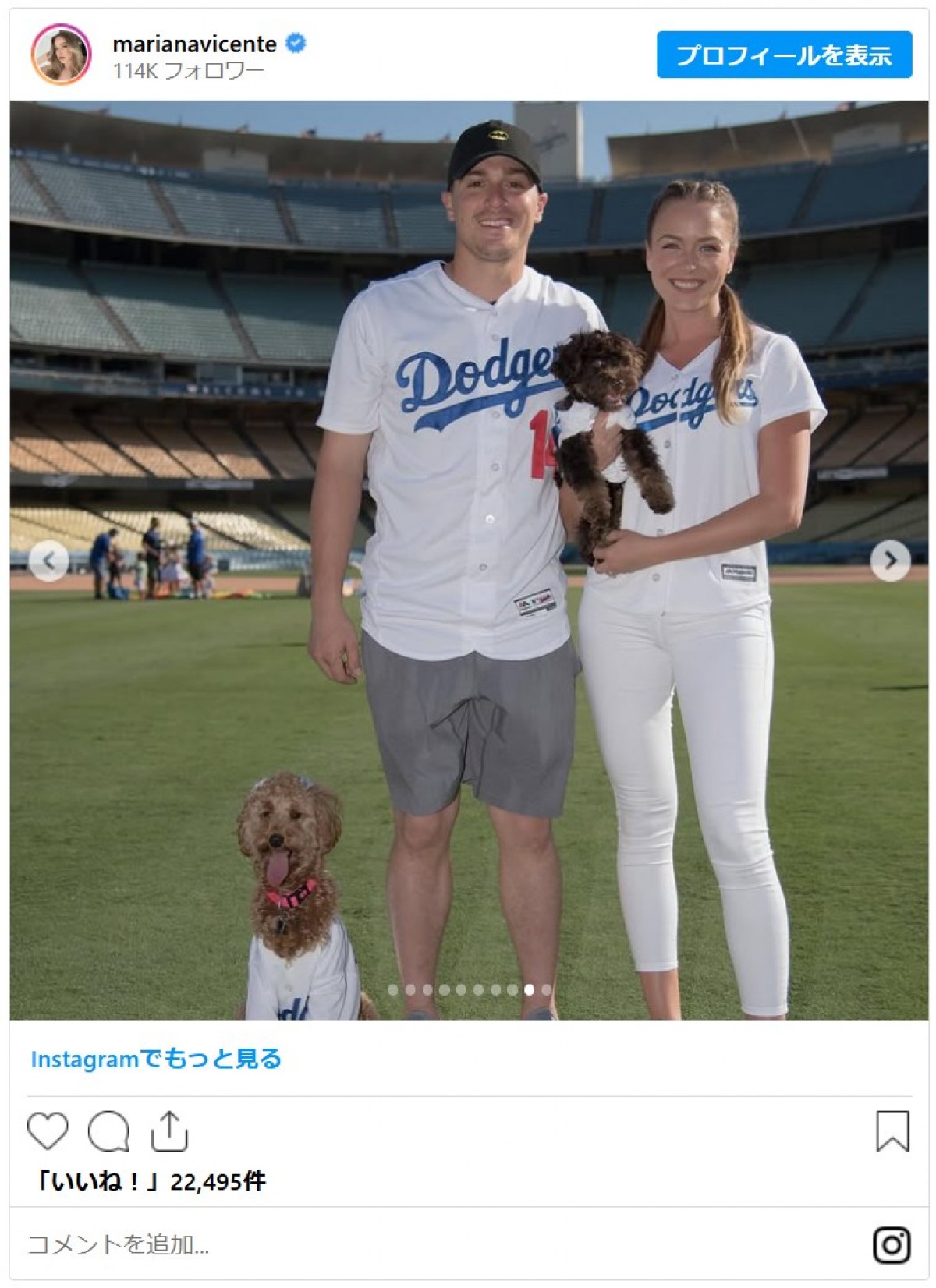 デコピンだけじゃない！　佐々木投手、山本投手も…ドジャース選手たちのキュートな愛犬まとめ