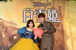 映画『白雪姫』劇中歌「二人ならきっと」お披露イベントに登場した（左から）吉柳咲良、JO1・河野純喜