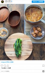 誠子、手作り料理　※「誠子」インスタグラム