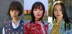 映画『片思い世界』ソロポスター（左から）優花（杉咲花）、美咲（広瀬すず）、さくら（清原果耶）