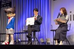 AnimeJapan2025 劇場版『名探偵コナン』×『真･侍伝 YAIBA』コラボステージに登壇した（左から）小山力也、山崎和佳奈