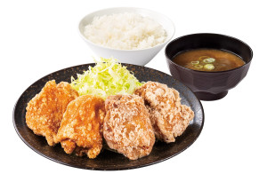 250416_にんにくからあげとガリバタ焼き定食