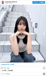 ノースリーブ姿＆新ヘアスタイルに反響が寄せられた香音　※「香音」インスタグラム