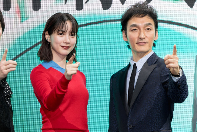 Netflix映画『新幹線大爆破』発車記念イベントの様子