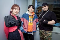 テレビアニメ『ヴィジランテ -僕のヒーローアカデミア ILLEGALS-』インタビューより（左から）長谷川育美、梅田修一朗、間宮康弘