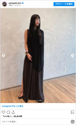 櫻坂46・山崎天の美しすぎるドレス姿　※「山崎天」インスタグラム