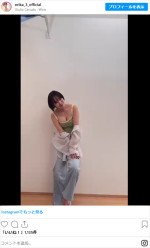 山川恵里佳、撮影姿　「山川恵里佳」インスタグラム