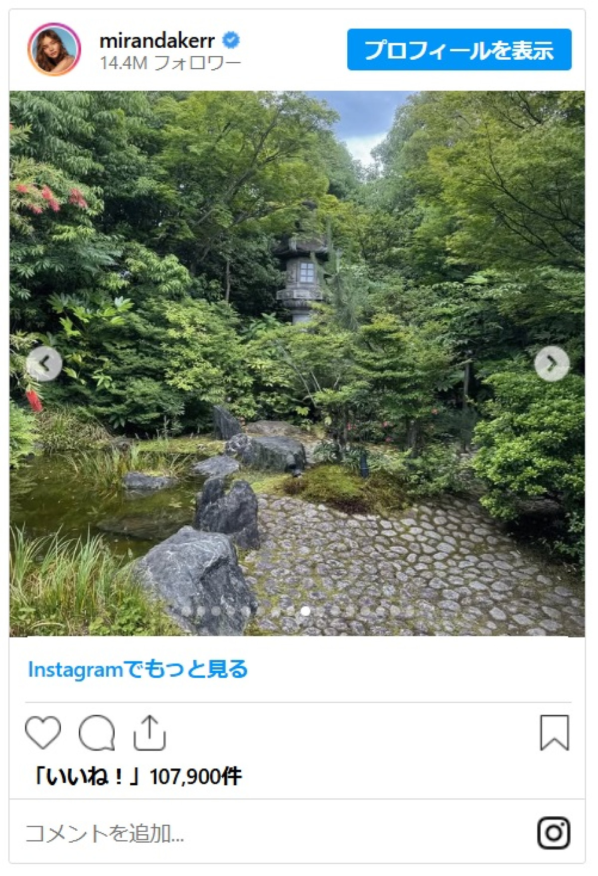 ミランダ・カー夫妻が来日　京都で撮影した写真を大量にシェア！