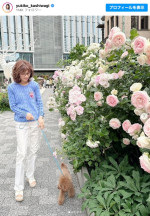 柏木由紀子77歳、爽やかブルーニット姿を披露　※「柏木由紀子」インスタグラム