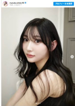 ヘアカット前の志田愛佳　※「志田愛佳」インスタグラム