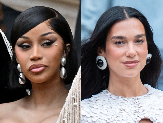 デュア・リパ＆カーディ・B、ドラマティックすぎる立体ドレスでファッションウィークに参戦