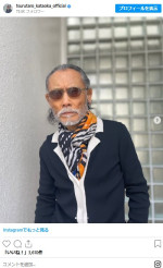 ストールの使い方を参考にしたい！　※「片岡鶴太郎」インスタグラム