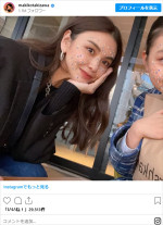 滝沢眞規子、次女との姿（2021年3月23日の投稿より）　※「滝沢眞規子」インスタグラム