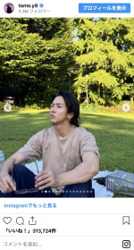 逞しい腕にも注目！　山下智久の夏満開ショット　※「山下智久」インスタグラム