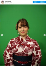 浴衣姿のTBS・浦野芽良アナがかわいい　※浴衣姿のTBS・浦野芽良アナがかわいい　※「浦野芽良」インスタグラム