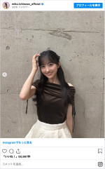 乃木坂46・一ノ瀬美空の美脚ミニスカコーデ　※「一ノ瀬美空」インスタグラム