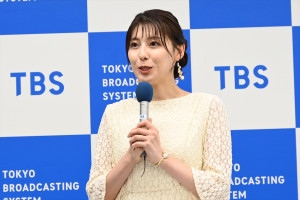 上村彩子・TBSアナウンサー、TBSテレビ2025年10月期番組改編説明会に登場