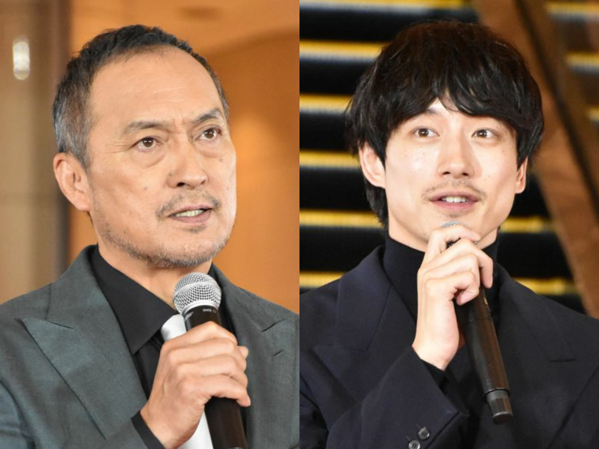 映画『盤上の向日葵』ジャパンプレミアに登壇した(左から)渡辺謙、坂口健太郎