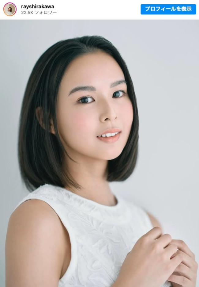 東宝芸能所属を報告した白河れい ※「白河れい」インスタグラム