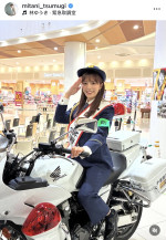 三谷紬、地元で一日警察署長に　※「三谷紬」インスタグラム