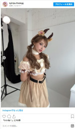 きぃたんのトナカイギャル姿がかわいい！　※「鈴木綺麗」インスタグラム