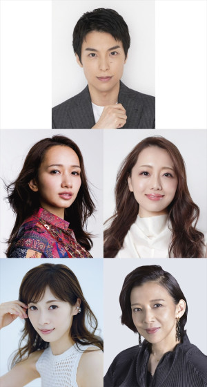 ミュージカル『レベッカ』に出演する（上段）海宝直人、（中段左から）豊原江理佳、朝月希和、（下段左から）明日海りお、霧矢大夢