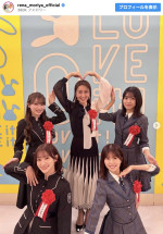 櫻坂46＆日向坂46の集合ショットに歓喜の声　※「守屋麗奈」インスタグラム